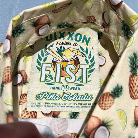 Dixxon Flannel Company Fist pineapple, piña colada casual button down - Picture 6 of 7